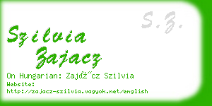 szilvia zajacz business card